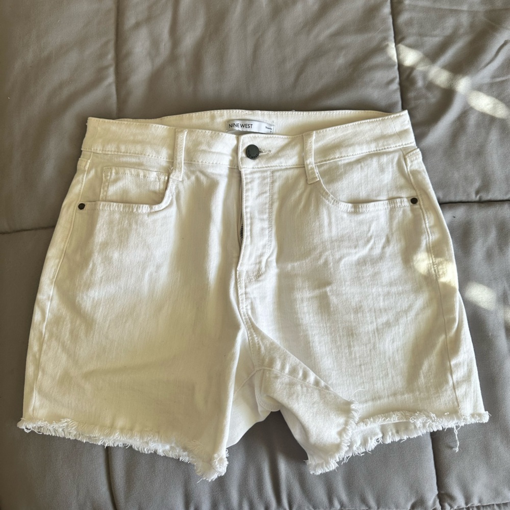 Women's White Denim Shorts